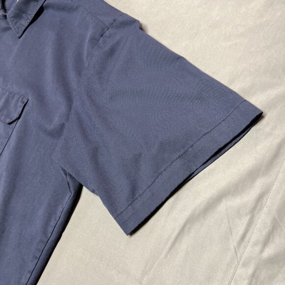 DICKIES MEN'S BLUE BUTTON UP WORK SHIRT SHORT SLEEVE SIZE 2XL 1574NV 2/12/16 - Picture 9 of 16